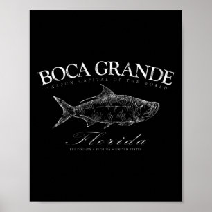 Boca Grande Tarpon Världens huvudstad Gasparilla Poster