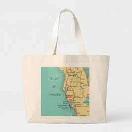 Boca Grande Useppa Island Florida Karta Big Tote B Jumbo Tygkasse