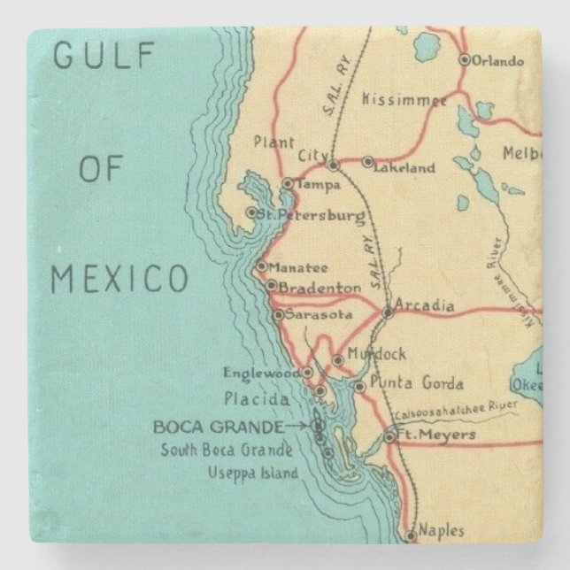 Boca Grande - Useppa Island Florida Stenunderlägg (Framsidan)