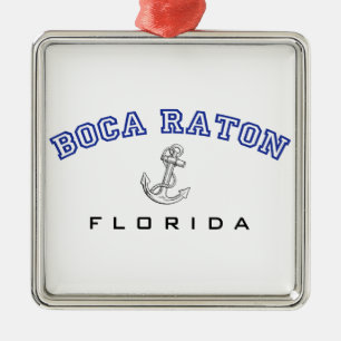 Boca Raton FL w/anchor Julgransprydnad Metall