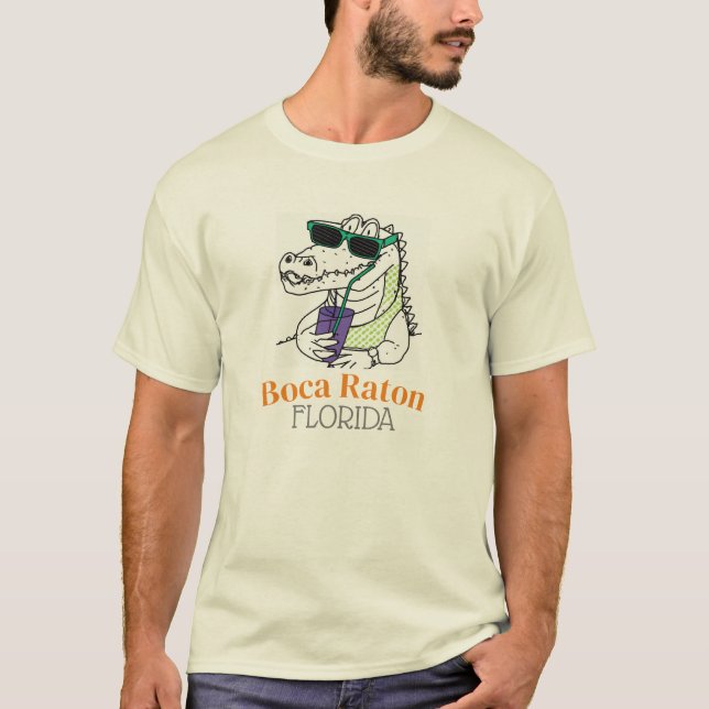 Boca Raton Florida Alligator Tee (Framsida)