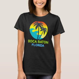 Boca Raton Florida Beach Resa Tropical Retro T Shirt