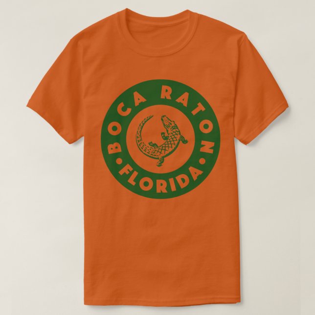 Boca Raton Florida Circle Grönt T Shirt (Design framsida)