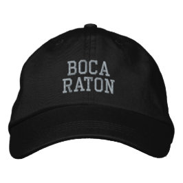 Boca Raton Florida Embroidered Baseball Hat Broderad Keps