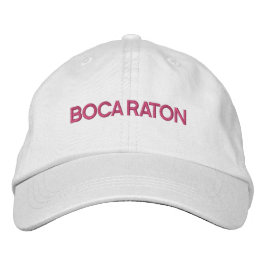 Boca Raton Florida Embroidered Baseball Hat Broderad Keps