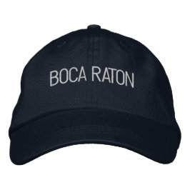 Boca Raton Florida Embroired Baseball Hat Broderad Keps