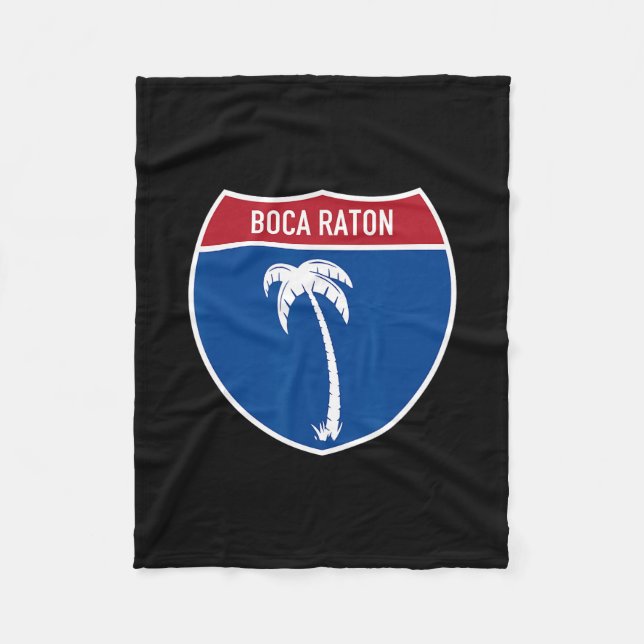 Boca Raton Florida Fl Interstate Highway Semester  Fleecefilt (Framsidan)