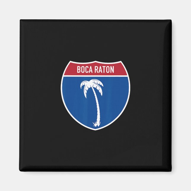 Boca Raton Florida Fl Interstate Highway Semester  Magnet (Framsidan)