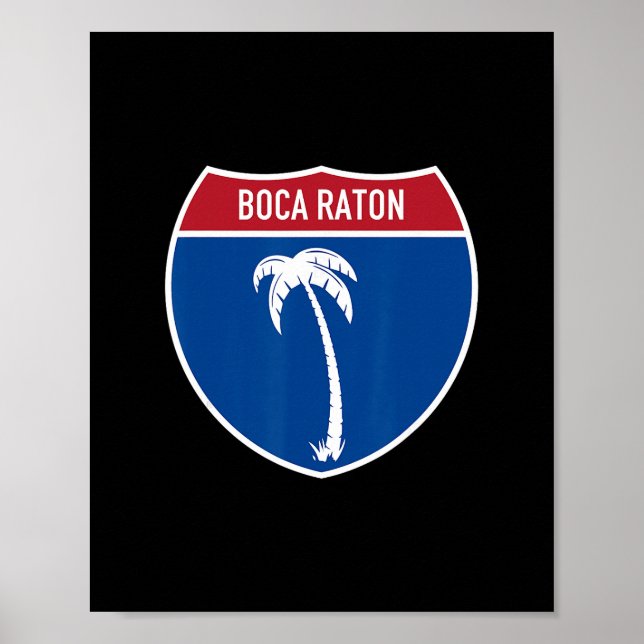 Boca Raton Florida Fl Interstate Highway Semester  Poster (Framsidan)