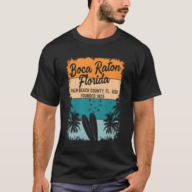 Boca Raton Florida Fl och T Shirt (Framsida)