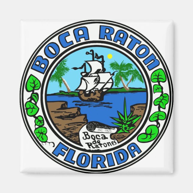 Boca Raton Florida Magnet (Framsidan)