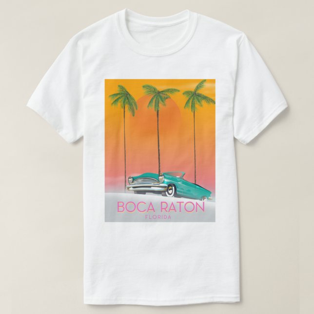 Boca Raton Florida-reseaffisch. T Shirt (Design framsida)