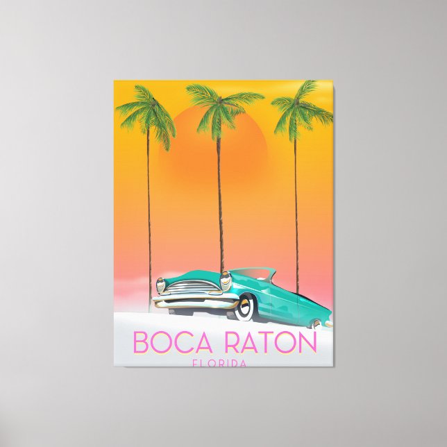 Boca Raton Florida resereraffisch. Canvastryck (Framsida)