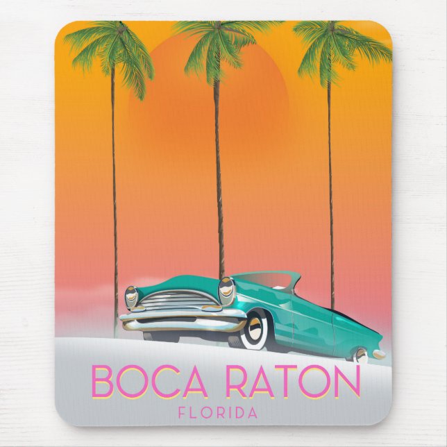 Boca Raton Florida reseskylt. Musmatta (Framsidan)