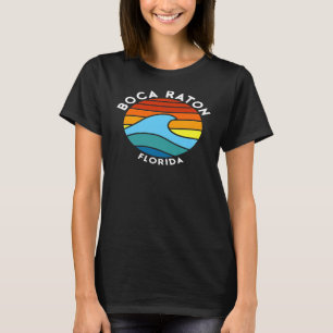 Boca Raton Florida Retro Wave Premium T Shirt