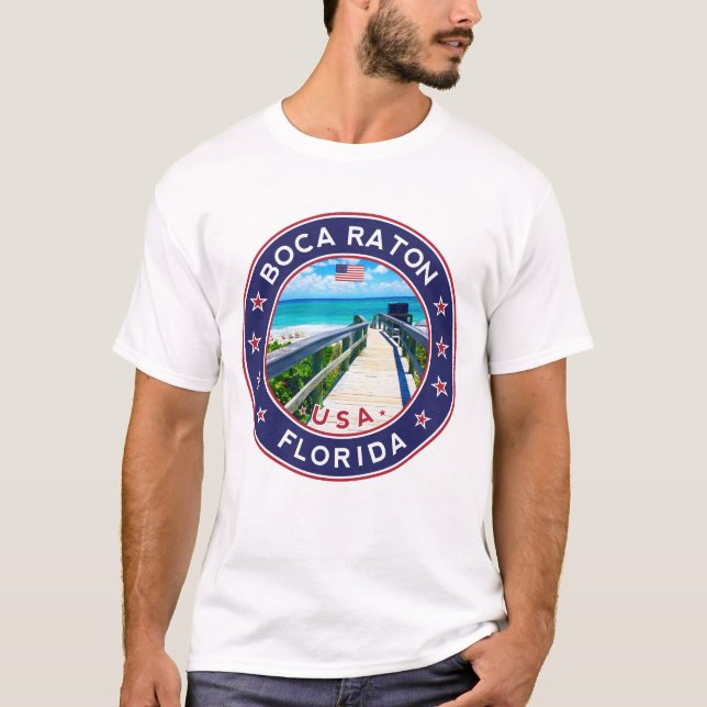 Boca Raton, Florida-stranden T Shirt (Framsida)