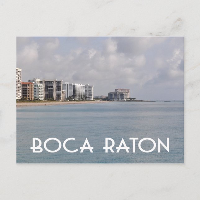 Boca Raton Florida-strandscen Vykort (Framsida)