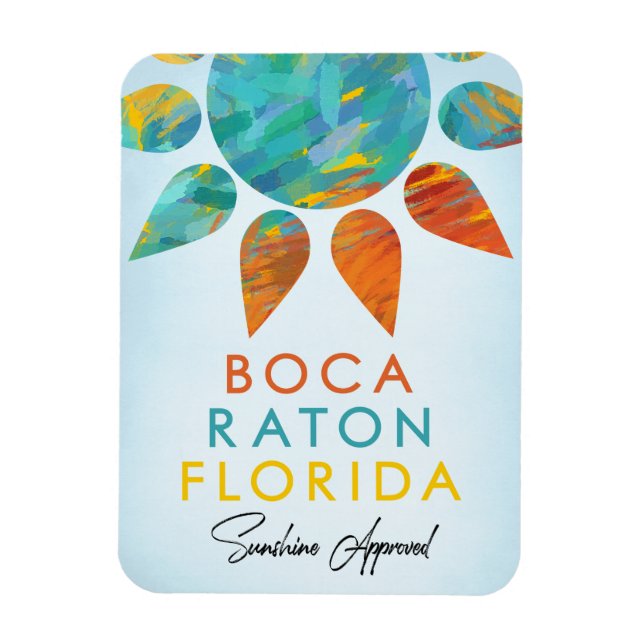 Boca Raton Florida Sunshine Travel Magnet (Vertikal)