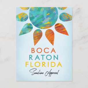 Boca Raton Florida Sunshine Travel Vykort