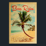 Boca Raton Florida Vintage Handflatan Träd Beach P Poster<br><div class="desc">Boca Raton,  vintagens strandreseaffisch.</div>