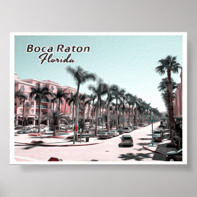 BOCA RATON - HANDFLATAN BEACH FLORIDA POSTER (Framsidan)
