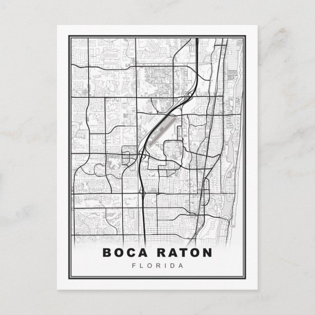 Boca Raton Karta Vykort (Framsida)