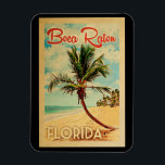 Boca Raton Magnet Florida Handflatan Träd Beach Vi<br><div class="desc">Boca Raton Florida-konstruktionen i Vintage resor stil,  som har ett handflatan träd på stranden med hav och himlar.</div>
