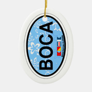 Boca Raton - oval design Julgransprydnad Keramik