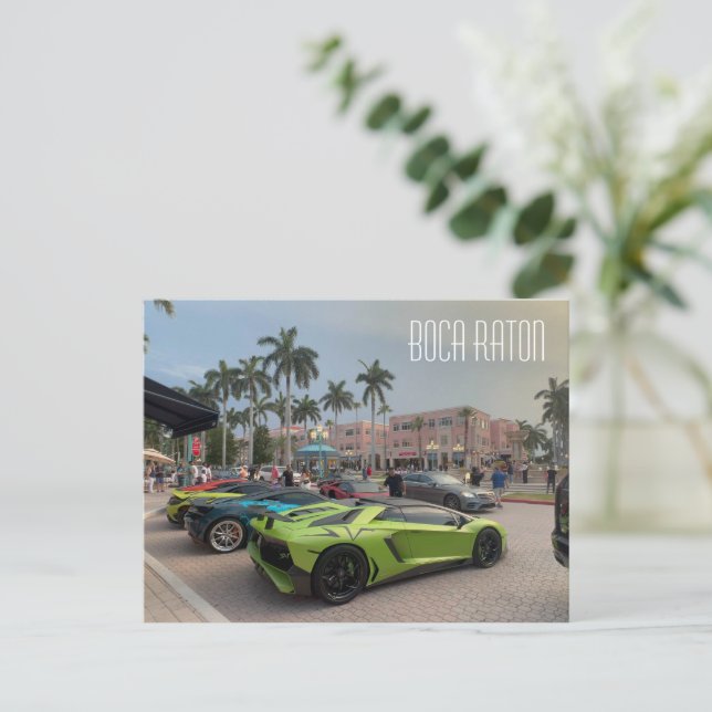 Boca Raton Supercars vykort (Stående Fram)