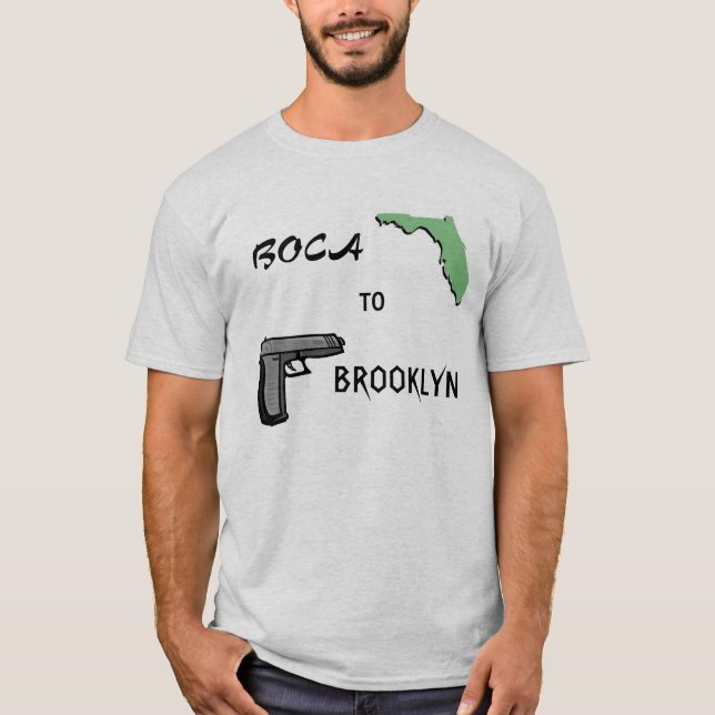 Boca till Brooklyn Tee Shirt (Framsida)