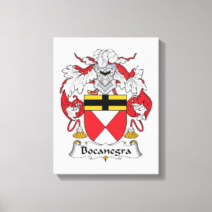 Bocanegra Family Crest Canvastryck