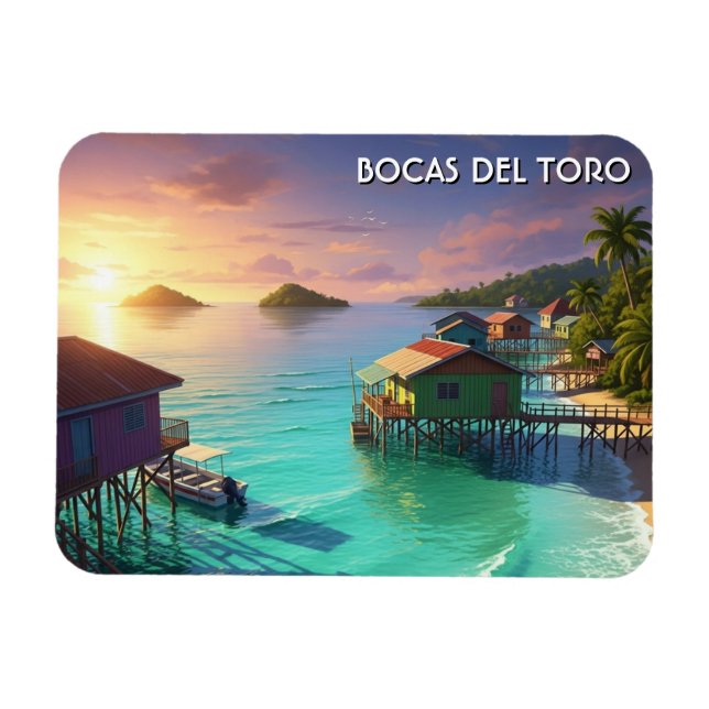 Bocas Del Toro Panama Resa Magnet (Horisontell)