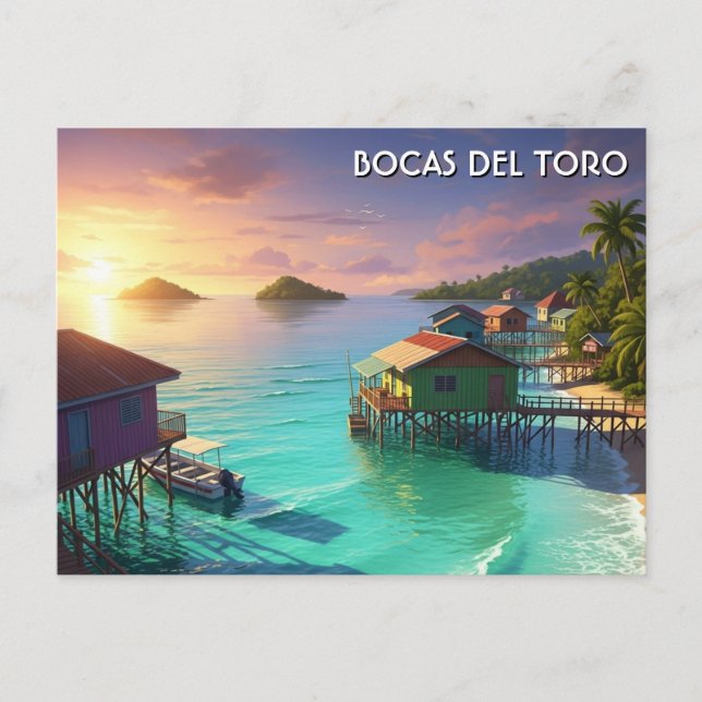 Bocas Del Toro Panama Resa Vykort (Framsida)