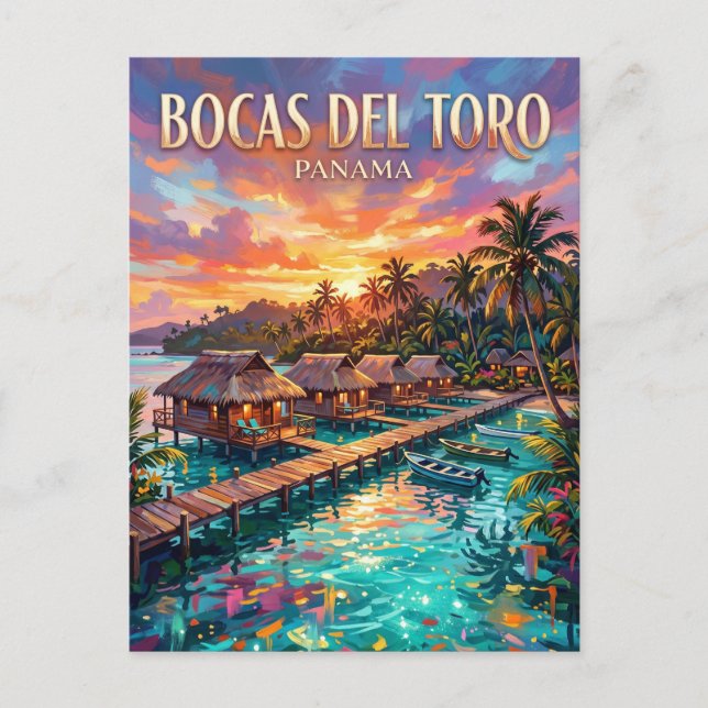 Bocas del Toro Panama Vykort (Framsida)