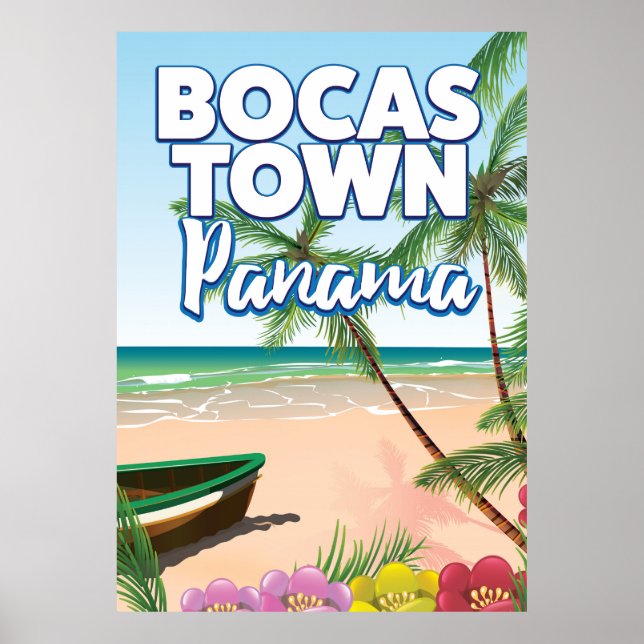 Bocas Town Panama Beach-reseaffär Poster (Framsidan)