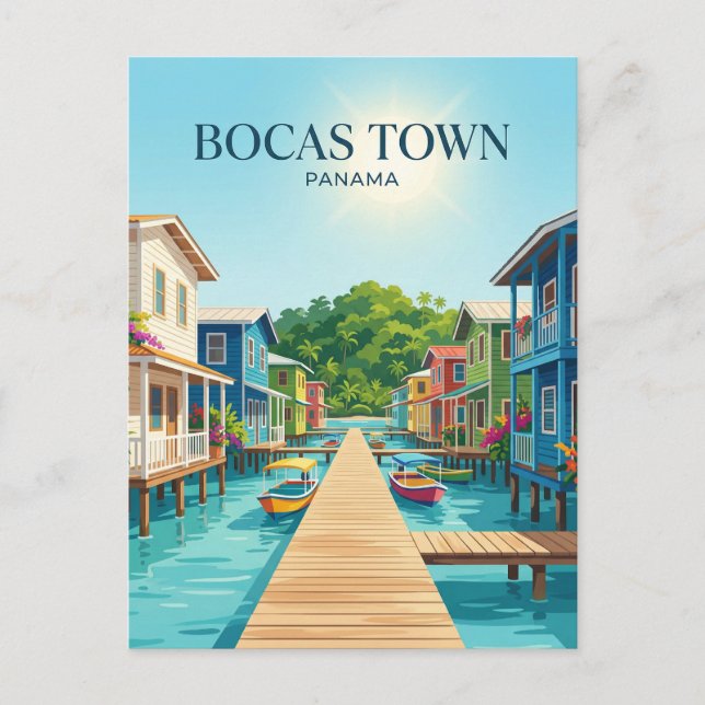 Bocas Town Panama Vykort (Framsida)