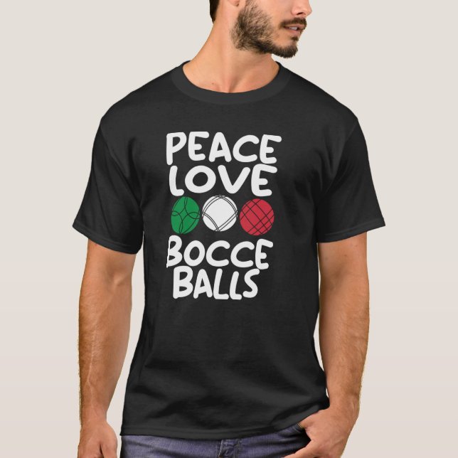 Bocca Boll Player Bocce Game Italienska Bowling Bo T Shirt (Framsida)