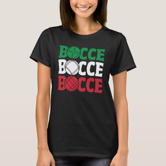 Bocca Bollar Bocca fortbildning i Kärlek Bocce Bol T Shirt (Framsida)