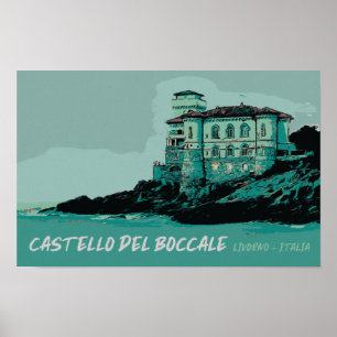Boccale Castle, Toskans kustlandmärke, Italien Poster