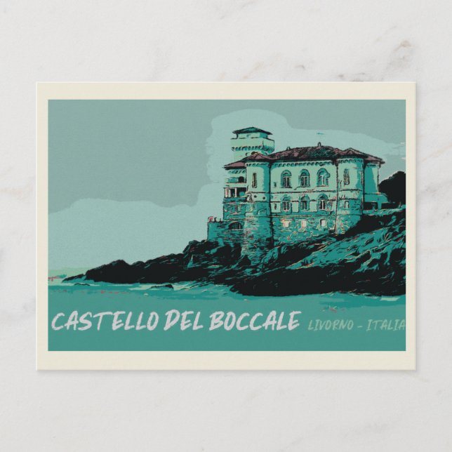 Boccale Castle, Toskans kustlandmärke, Italien Vykort (Framsida)