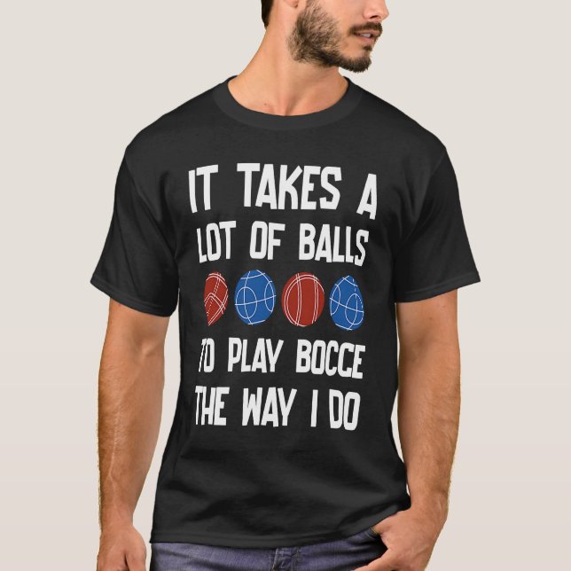 Bocce Ball Player Bowling T Shirt (Framsida)