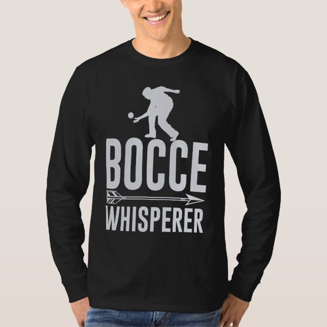 Bocce Ball Player for Petanque Game T Shirt (Framsida)