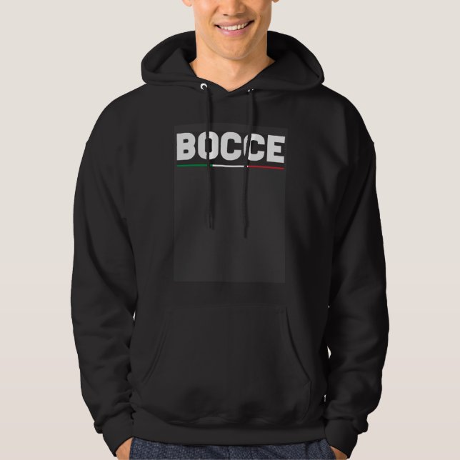 Bocce Ball Player Italia Italy Flag Bocce  1 Hoodie (Framsida)