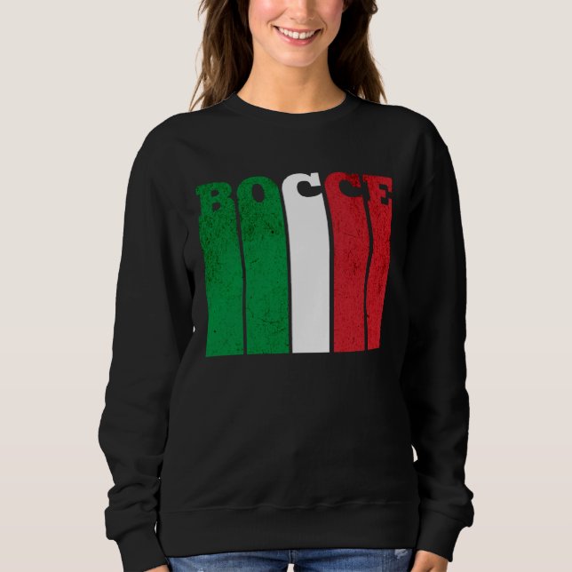Bocce Ball Player Italia Italy Flag Bocce T Shirt (Framsida)