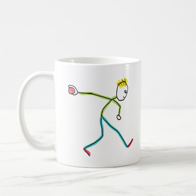 Bocce Ball Stickman Kaffemugg (Vänster)