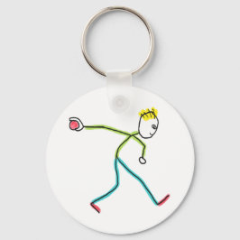 Bocce Ball Stickman Nyckelring