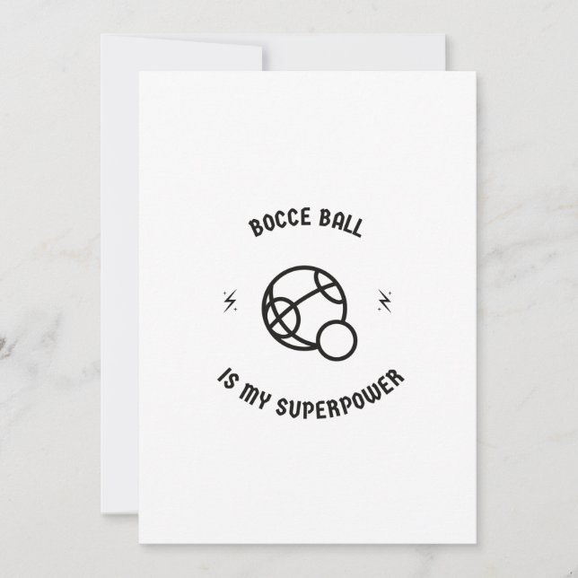 Bocce boll är min supermakt julkort (Framsida)