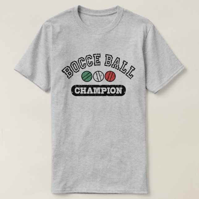 Bocce Boll Champion T Shirt (Design framsida)