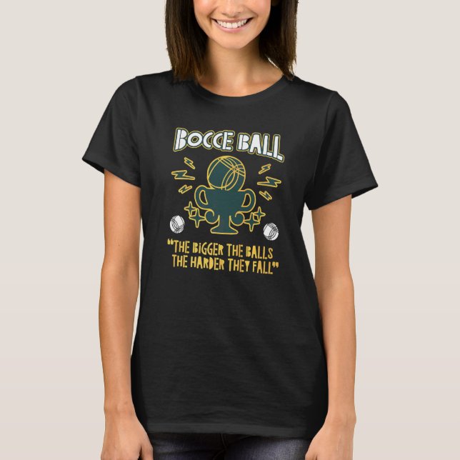 Bocce Boll Champion Trophy Gräsmatta Bowling Big B T Shirt (Framsida)