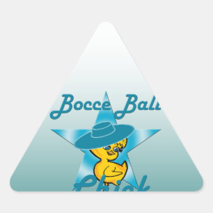 Bocce Boll Chick #7 Triangelformat Klistermärke